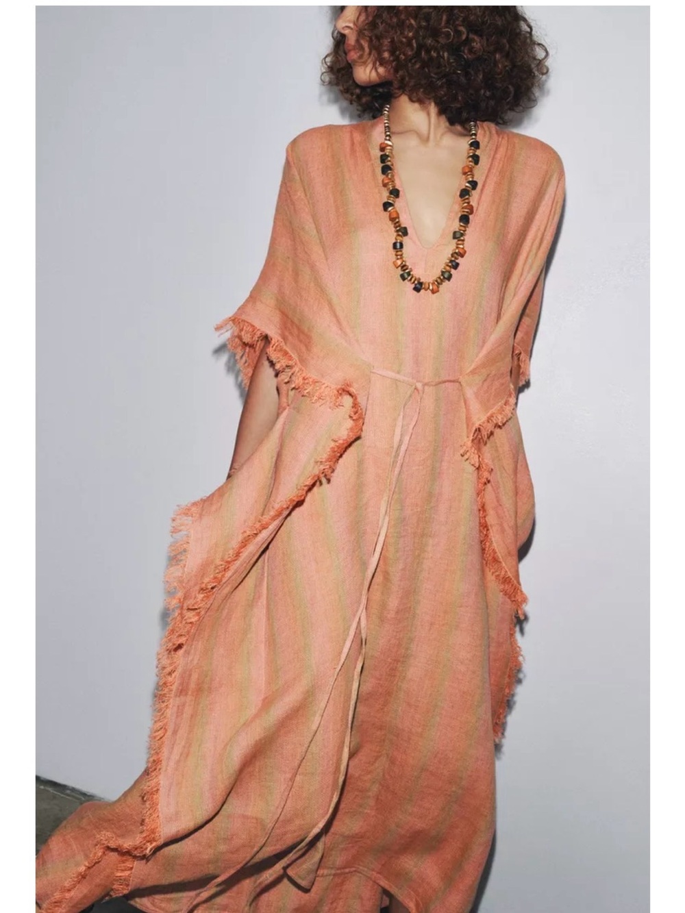 Zara Woman Linen Maxi Dress